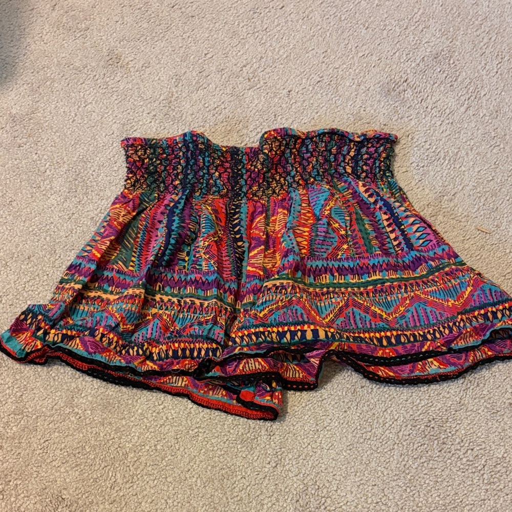 Angie Multicolor Boho Shorts